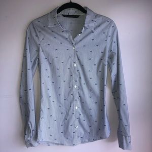 Women’s Button Down with Bicycles Embroidered